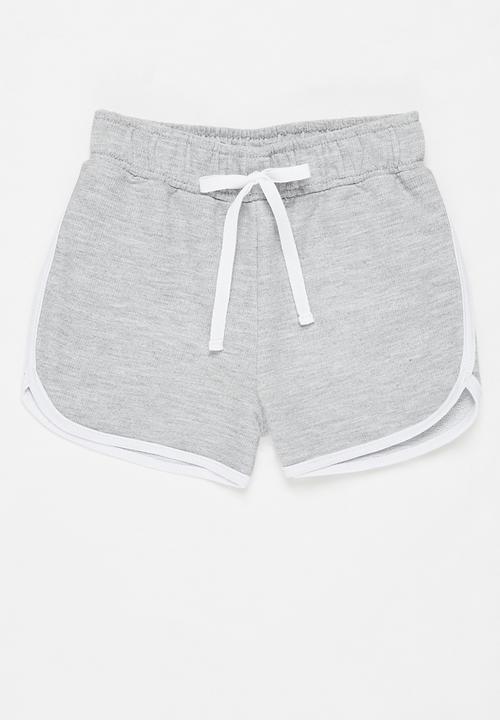 Pop Candy - 2 Pack retro short - light pink & grey melange
