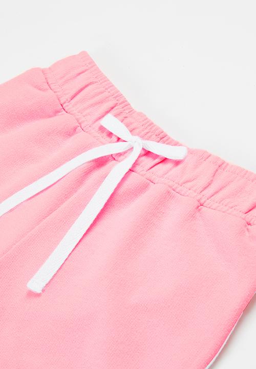 Pop Candy - 2 Pack retro short - light pink & grey melange