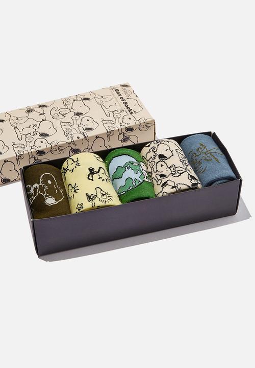 Cotton On - Box of socks - lcn pea snoopy