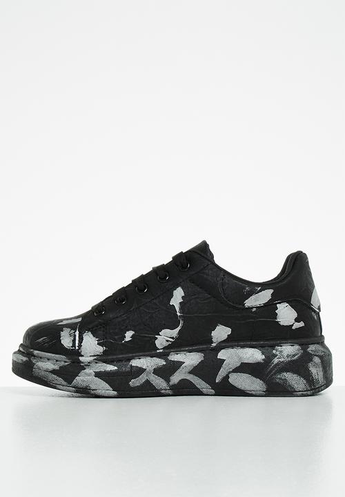 UrbanArt - Hype 2 wax sneaker - silver & black