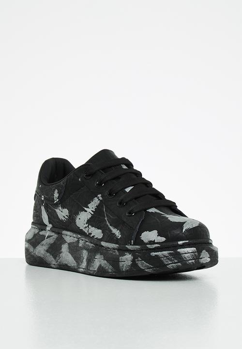 UrbanArt - Hype 2 wax sneaker - silver & black