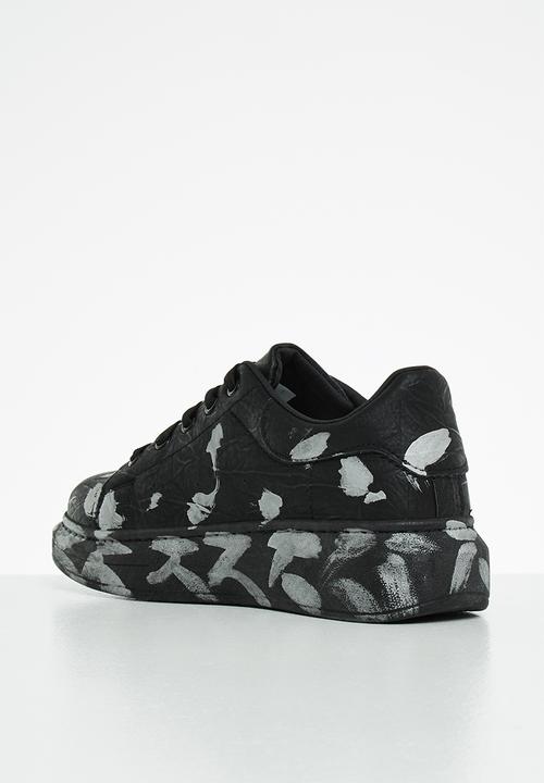 UrbanArt - Hype 2 wax sneaker - silver & black