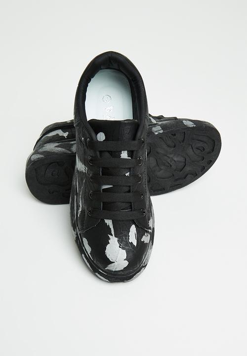 UrbanArt - Hype 2 wax sneaker - silver & black
