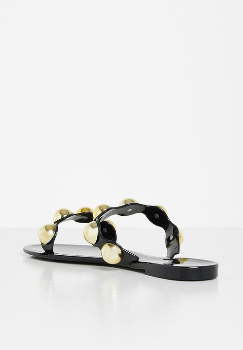Steve Madden - Chrishelle slide - black & gold