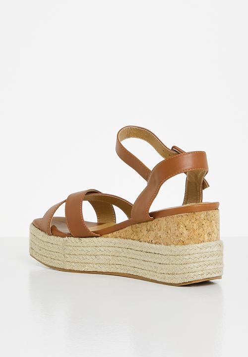 Madison® - Hailey espadrille wedge heel - tan