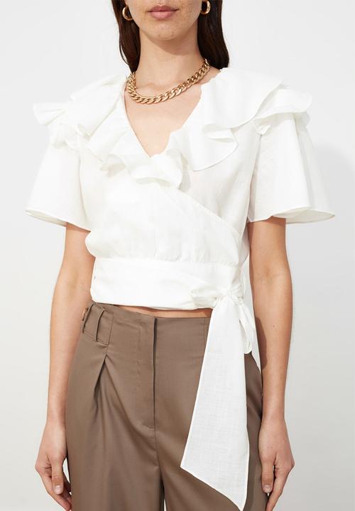 Trendyol - Ekruw blouse - white