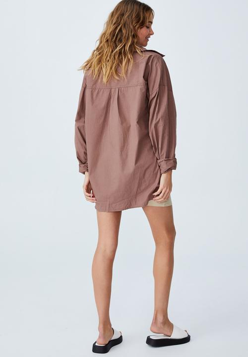 Cotton On - Dad shirt - cocoa bean