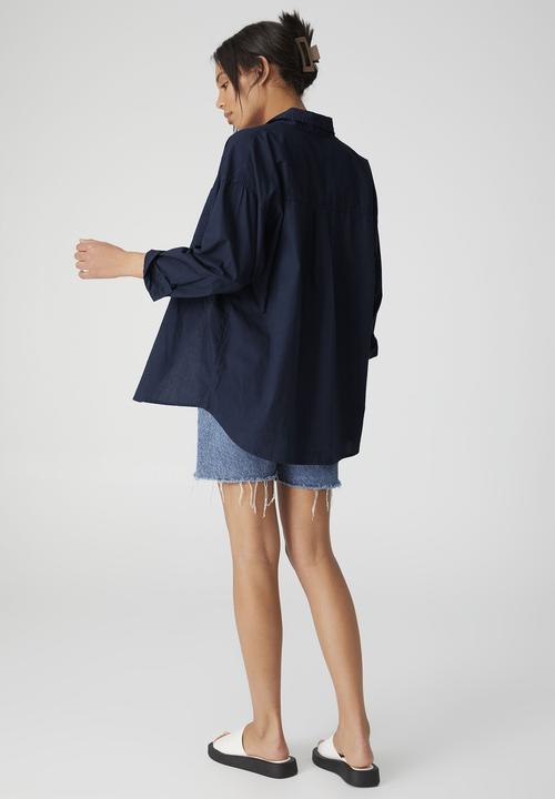 Cotton On - Dad shirt - medieval blue