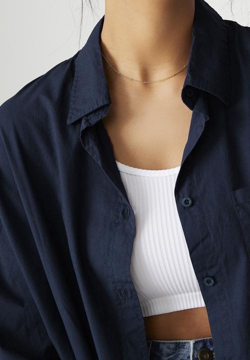 Cotton On - Dad shirt - medieval blue