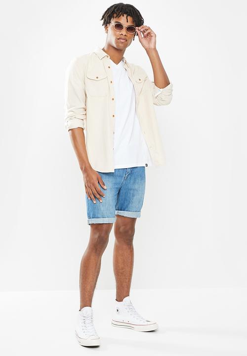 STYLE REPUBLIC - Deep v-neck tee - white