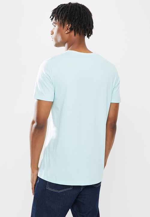 STYLE REPUBLIC - Deep v-neck tee - aqua blue