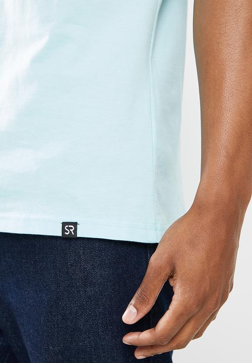 STYLE REPUBLIC - Deep v-neck tee - aqua blue