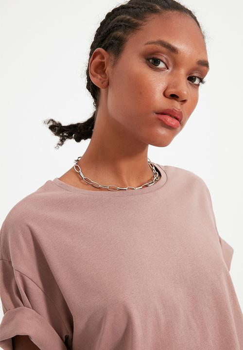 Trendyol - Vizonk t-shirt - mink