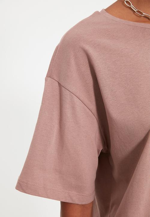 Trendyol - Vizonk t-shirt - mink