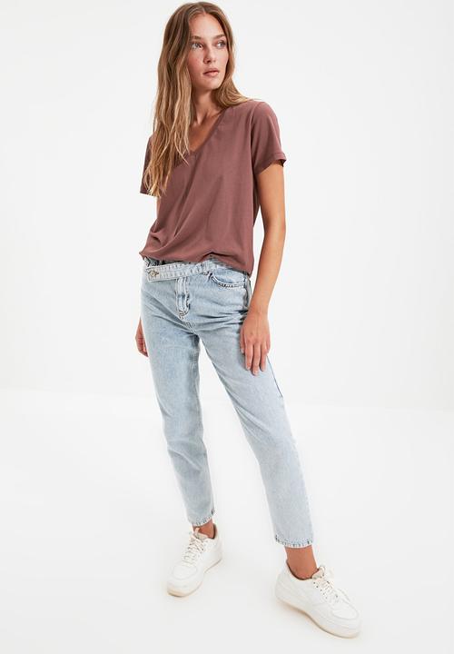 Trendyol - Kahverengi-bej t-shirt 2-pack - brown & beige