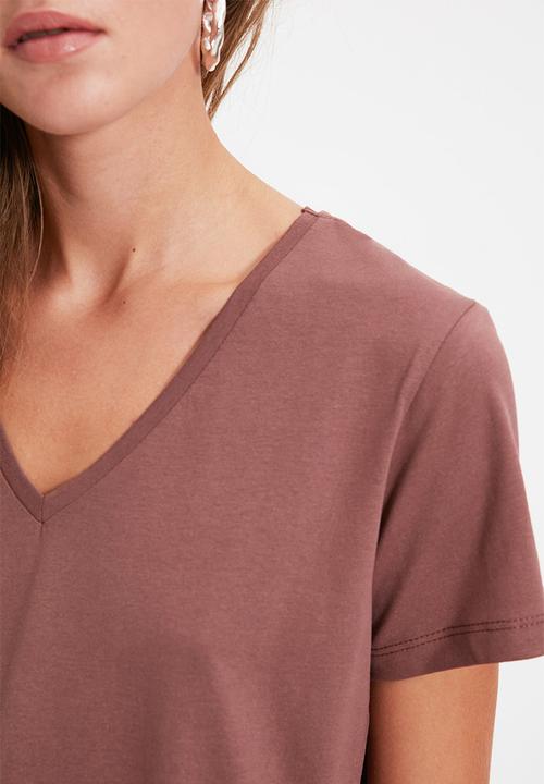 Trendyol - Kahverengi-bej t-shirt 2-pack - brown & beige
