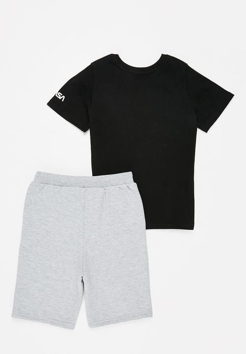 Superbalist Kids - NASA tee & shorts set - black & grey