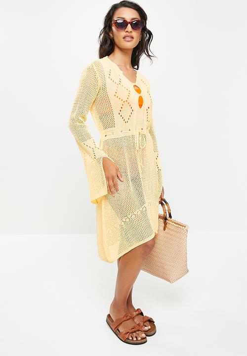dailyfriday - Bell sleeve kaftan - light yellow