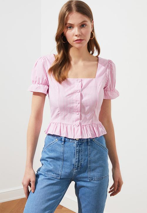Trendyol - Buttoned blouse - pink