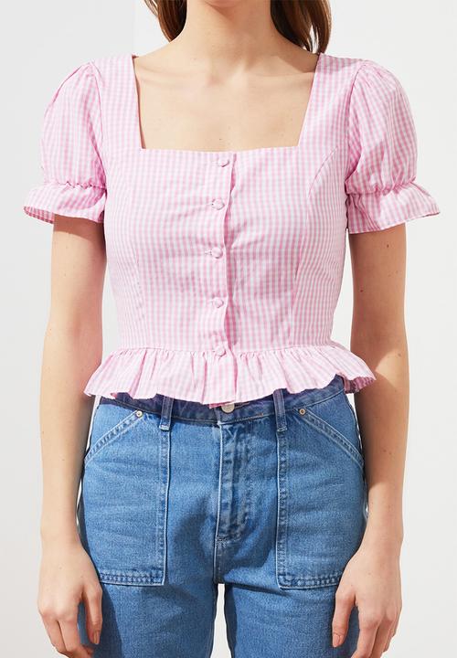 Trendyol - Buttoned blouse - pink
