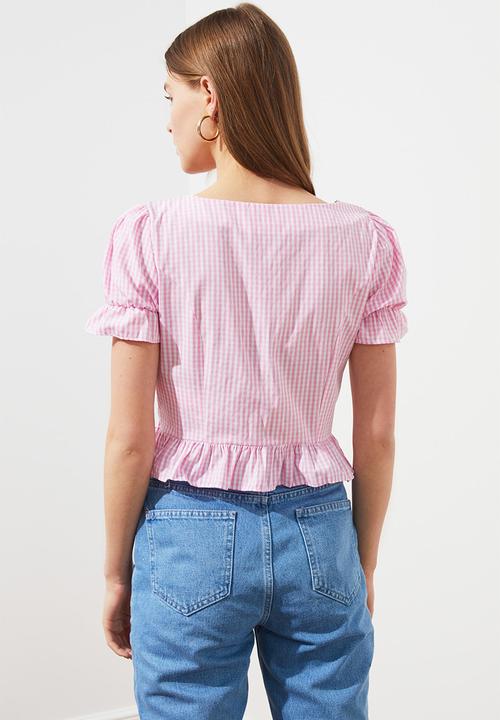 Trendyol - Buttoned blouse - pink