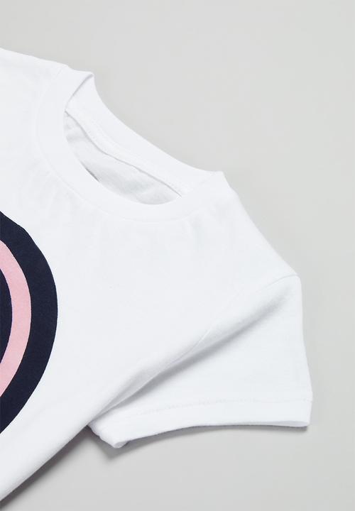 Billabong  - Rainbow wave short sleeve tee - white