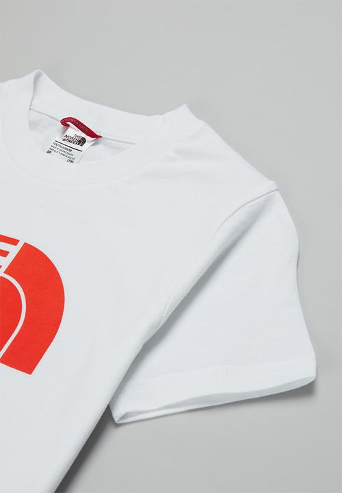 The North Face - Short sleeve easy tee - white/red orange