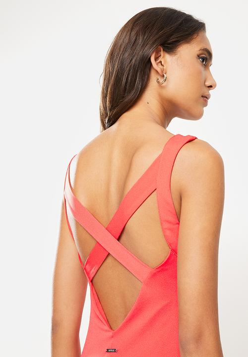 GUESS - Sleeveless Myla rose maxi dress - bright red