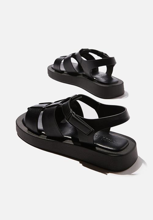 Cotton On - Sadie fisherman flatform - black 