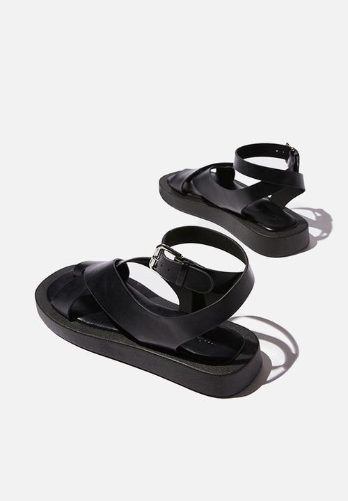 Cotton On - Sadie ankle strap flatform - black smooth pu
