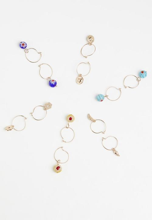 Superbalist - Hoop variety earring pack - multi