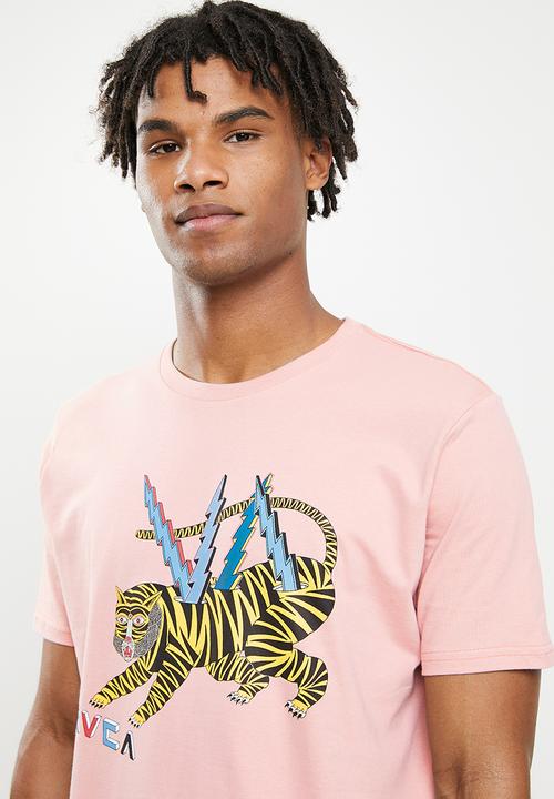 RVCA - Leines tiger short sleeve tee - pale mauve
