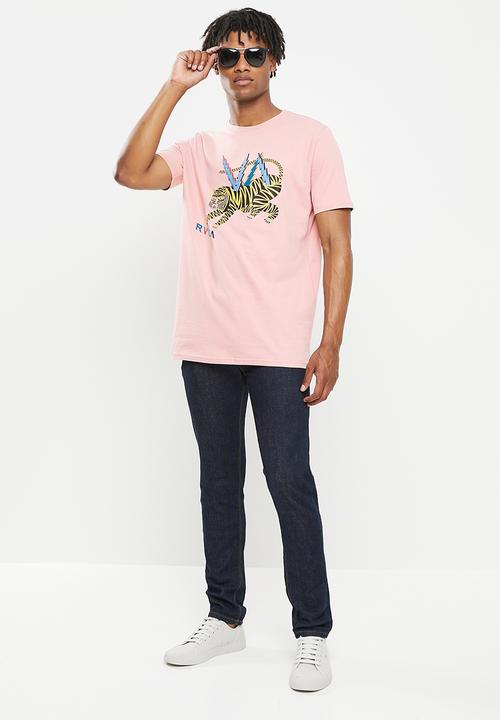RVCA - Leines tiger short sleeve tee - pale mauve