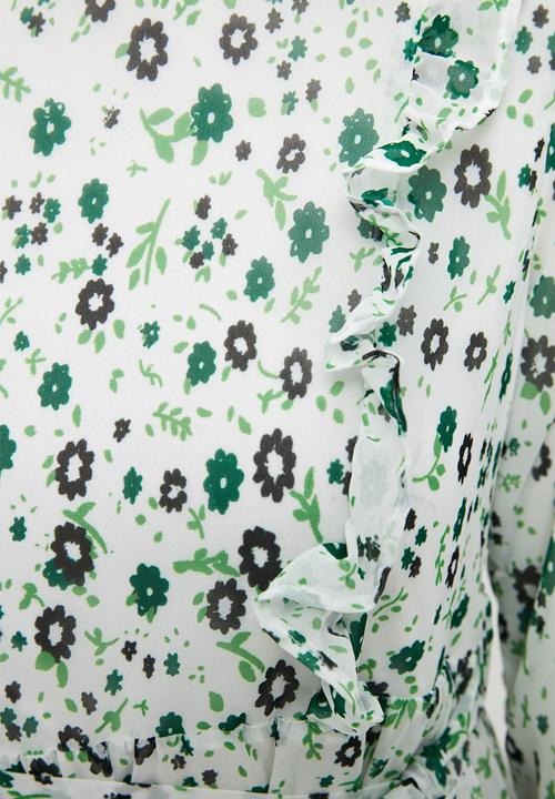 Trendyol - Shirt collar dress - green