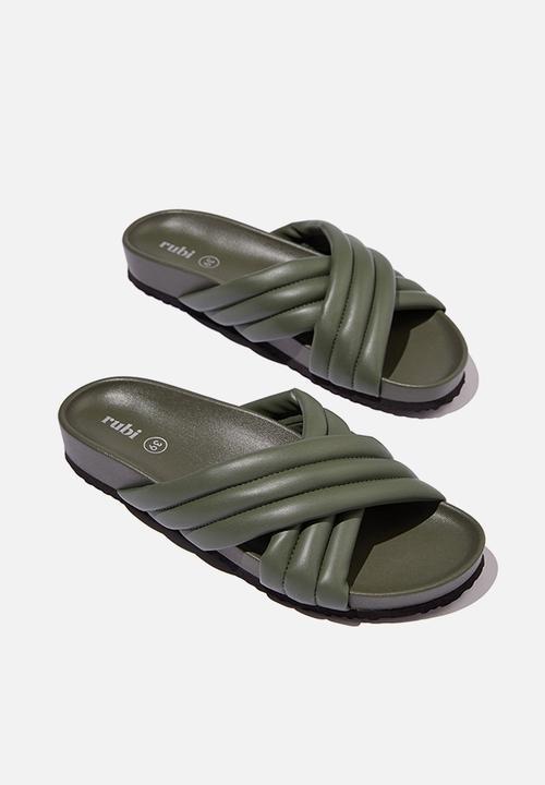 Cotton On - Cushy crossover slide - dusty green