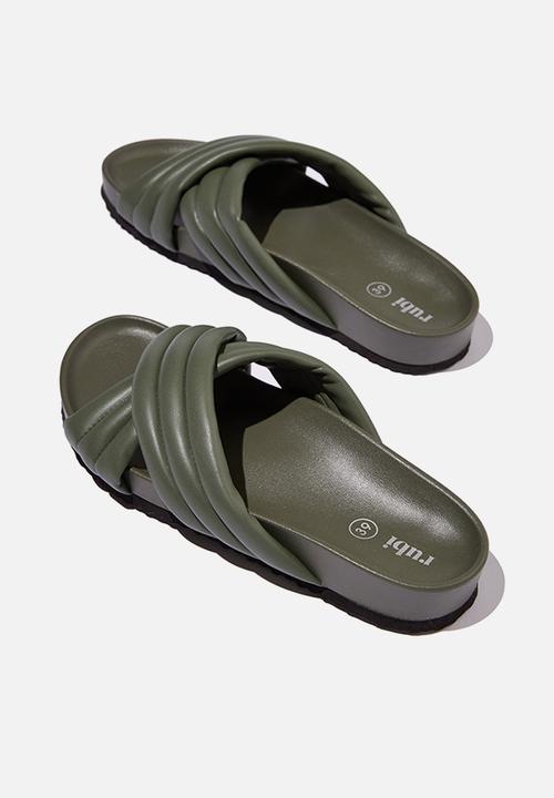 Cotton On - Cushy crossover slide - dusty green