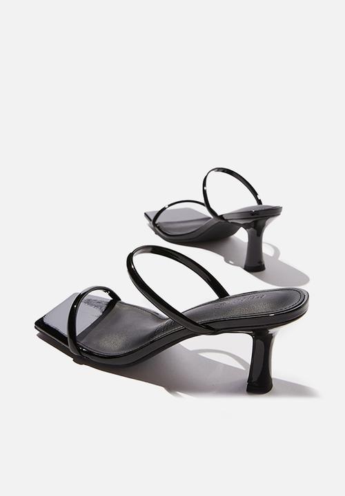 Cotton On - Danika tubular low mule - black patent pu