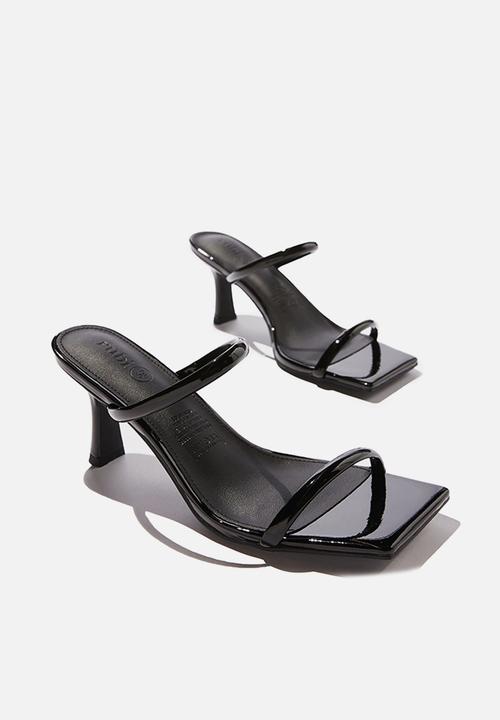 Cotton On - Danika tubular low mule - black patent pu