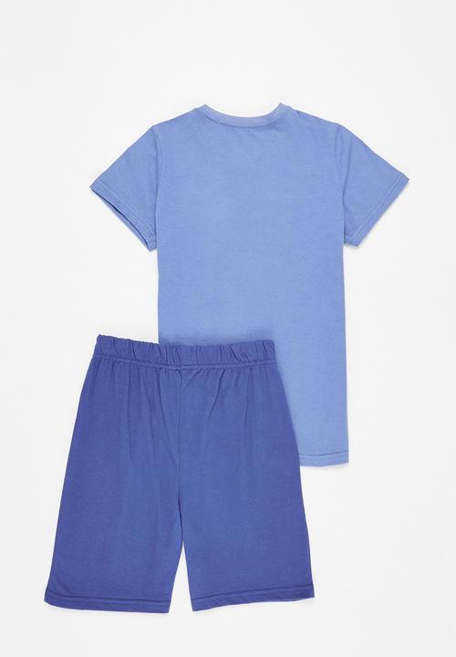 Pop Candy - Tee & shorts pj set - blue