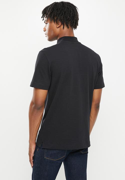 Only & Sons - Virl life quarter zip mock neck tee - black