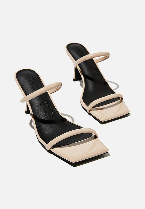 Cotton On - Danika tubular low mule - taupe patent pu