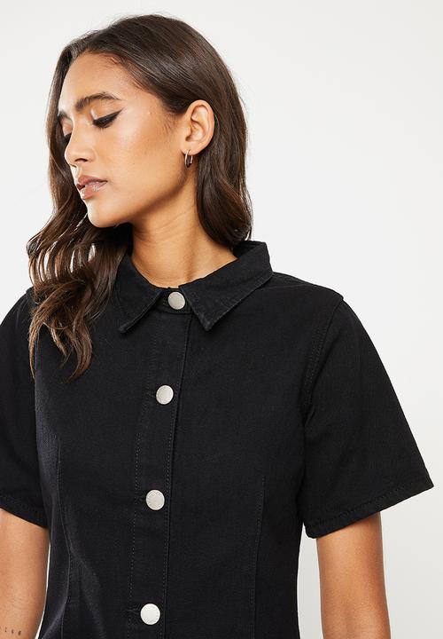 Glamorous - Button down mini - black