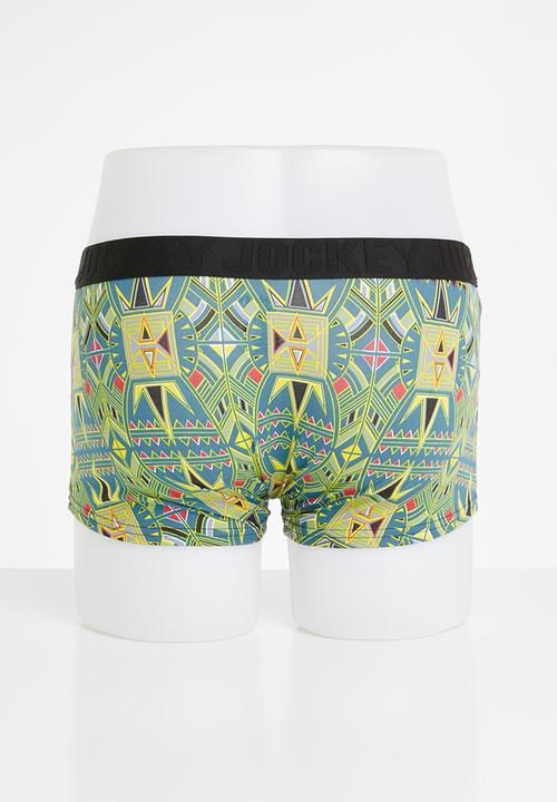 Jockey - Heritage regular leg 2 pack pouch trunks - blue & yellow