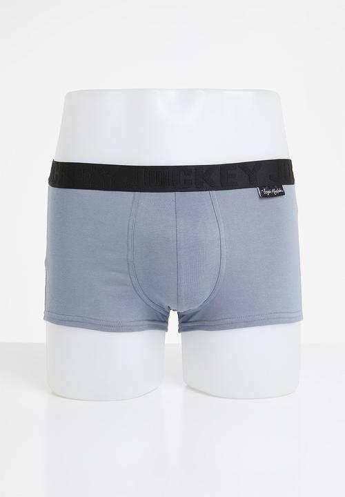 Jockey - Heritage regular leg 2 pack pouch trunks - blue & yellow
