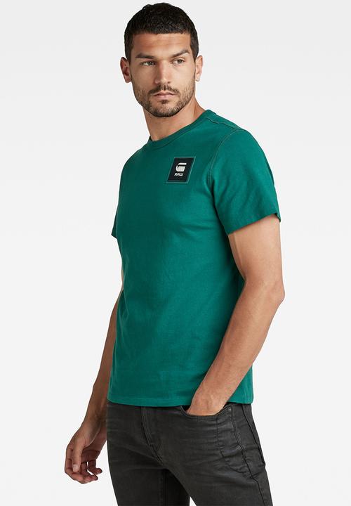 G-STAR - Badge logo+ r short sleeve tee - bright laub