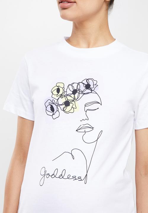 Superbalist - Printed crew neck tee - white02