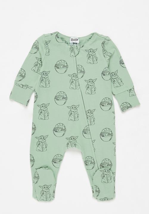 Cotton On - 2 pack long sleeve zip romper lcn - lcn luc grogu pod + floating grogu