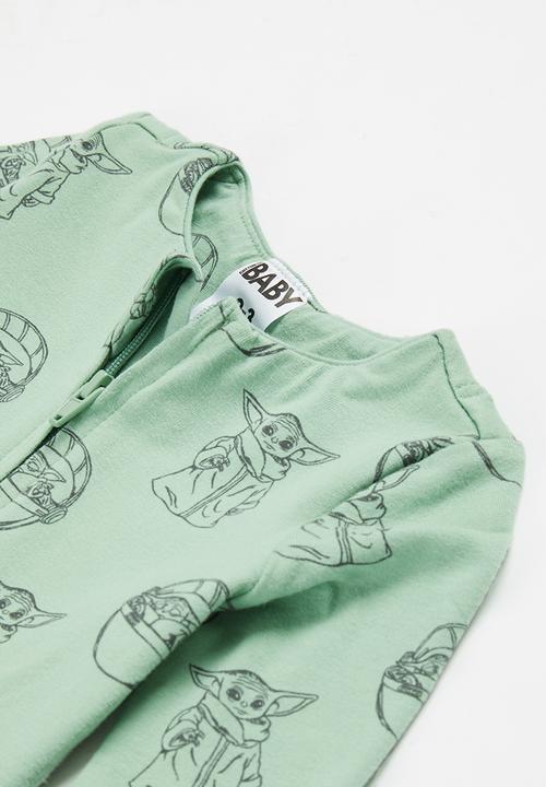 Cotton On - 2 pack long sleeve zip romper lcn - lcn luc grogu pod + floating grogu
