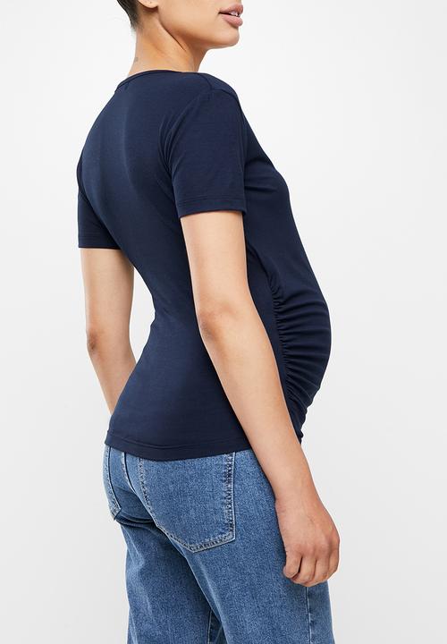 Superbalist - Wrap front short sleeve tee - navy