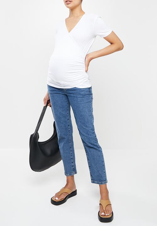 Superbalist - Wrap front short sleeve tee - white